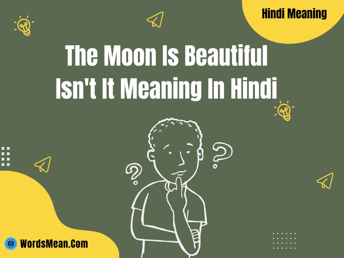 The Moon Is Beautiful Isn't It Meaning In Hindi
